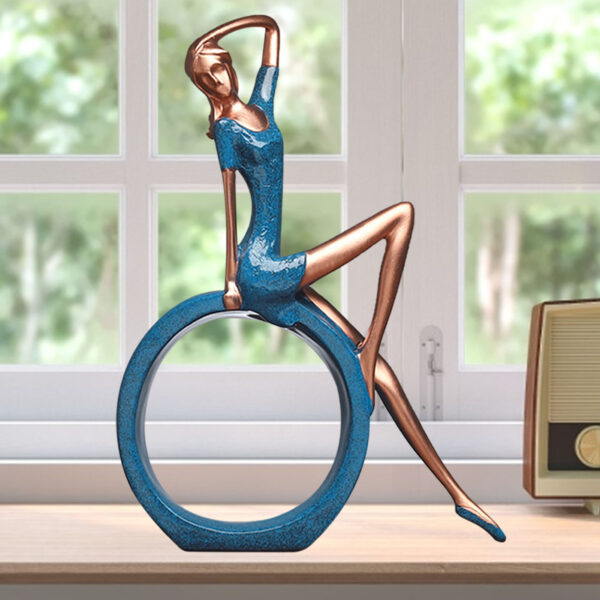 Yoga figurica ručno rađena smola lik skulptura osobe koja čita knjigu Suvremeni dekor za dom i ured