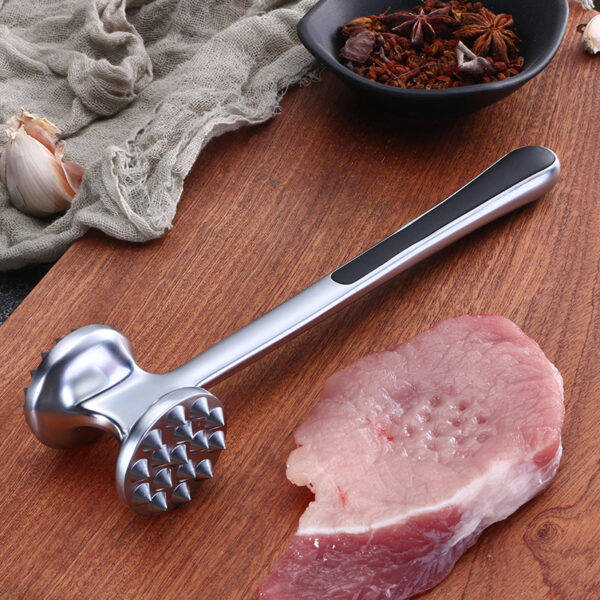 1PC Portable Loose Meat Hammer Long Handle Profession Steak Pork Meat Tenderizer Needle Zinc Alloy Kitchen 1