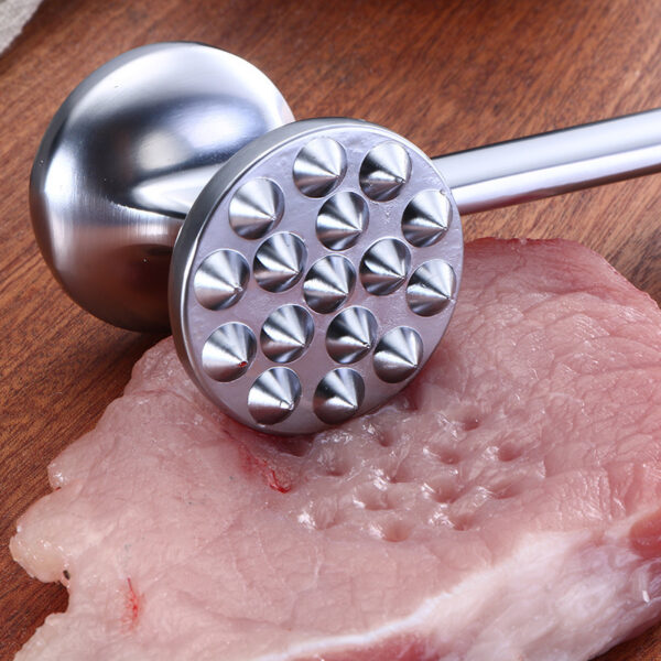 1PC Portable Loose Meat Hammer Long Handle Profession Steak Pork Meat Tenderizer Needle Zinc Alloy Kitchen 2