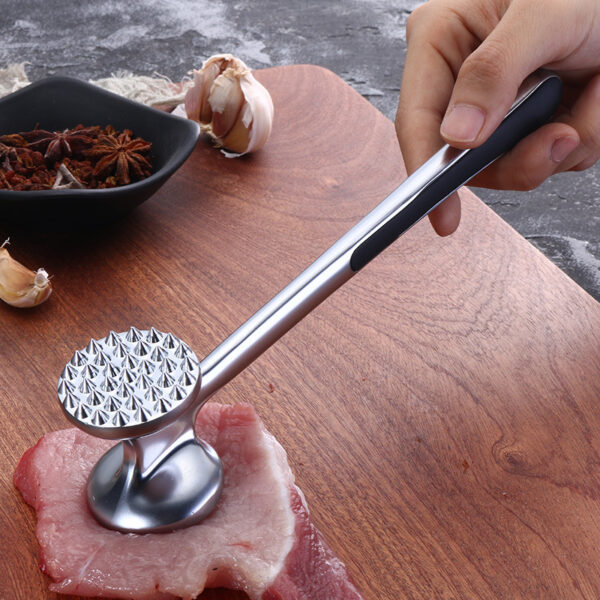 1PC Portable Loose Meat Hammer Long Handle Profession Steak Pork Meat Tenderizer Needle Zinc Alloy Kitchen