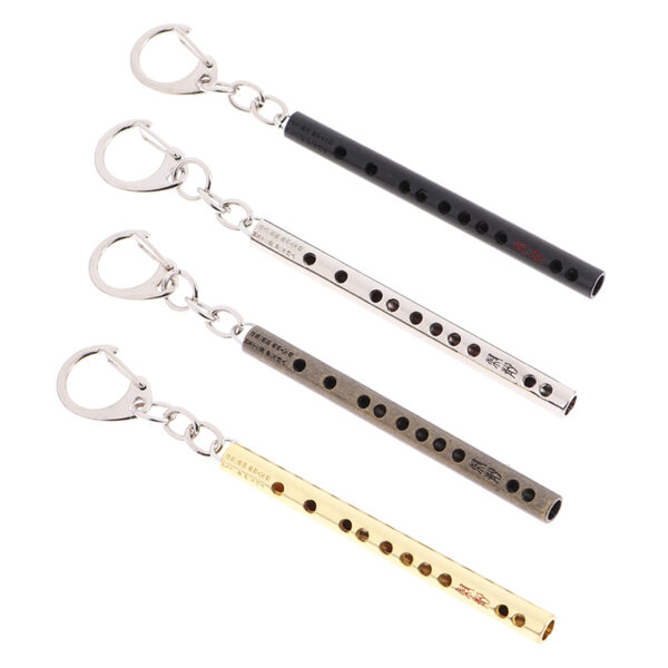 1Pc Mini pocket Musical Instrument Keychain Cosplay prop Accessories flute keyring key chain Pendant