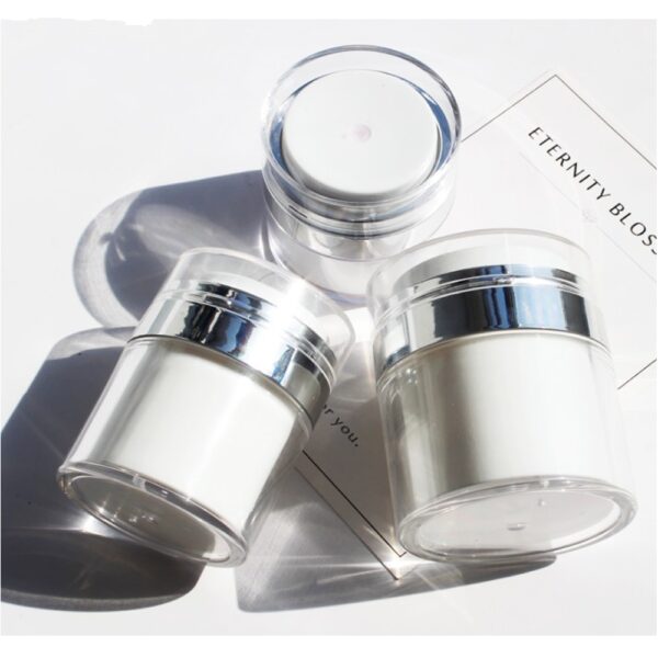 1pc 15g 30g 50g Cosmetic Jar Empty Acrylic Cream Cans Press Cream Jar Vacuum Bottle Sample 2