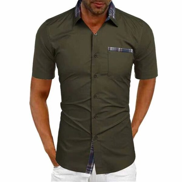 2022 Novidades Camisas Sociales para Hombre Primavera Verano Casual Pespunte a Cadros Manga Larga Solapa de Un Peto 8.jpg 640x640 8