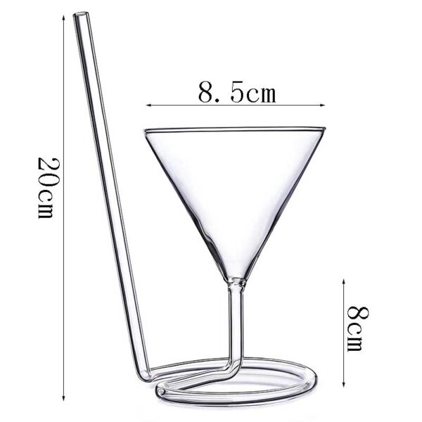 220 Ml Kaca Koktail Kreatif Sekrup Spiral Molekul Jerami Gelas Anggur Gelas Sampanye Pesta Bar Gelas Minum 2