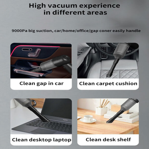 9000PA Wireless Car Vacuum Cleaner For Car Home Use Portable Cordless Mini High Suction Vacuum Cleaner 2