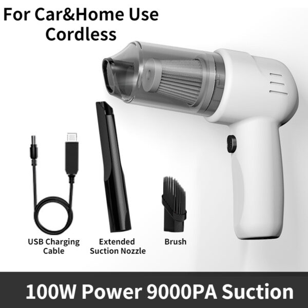 9000PA Wireless Car Vacuum Cleaner For Car Home Use Portable Cordless Mini High Suction Vacuum Cleaner 5