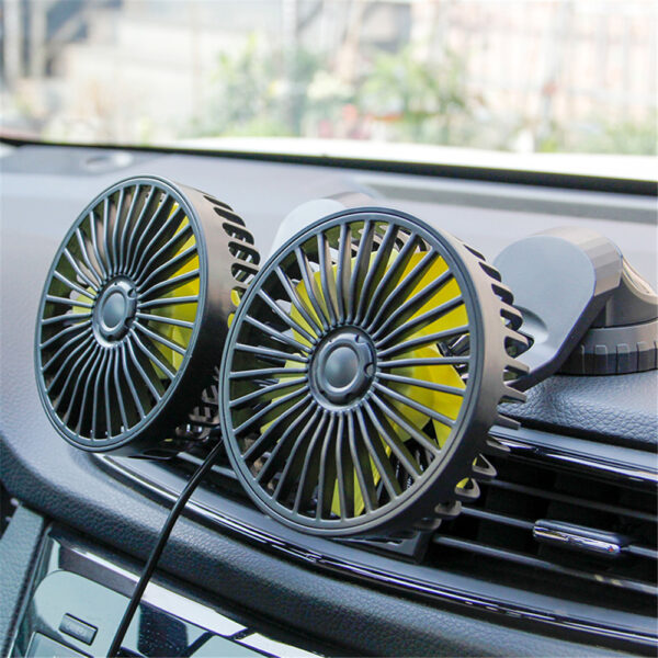 Fiara Dual Fan Fiara anatiny Accessories 360 Degrees manodidina Car Cooling Accessories Swing Fan Ventilation Board
