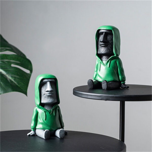 Creative Moai Stone Villain Mobile Phone Holder Decoration Office Desktop Pen Holder Tablet Computer Lazy Convenient 1