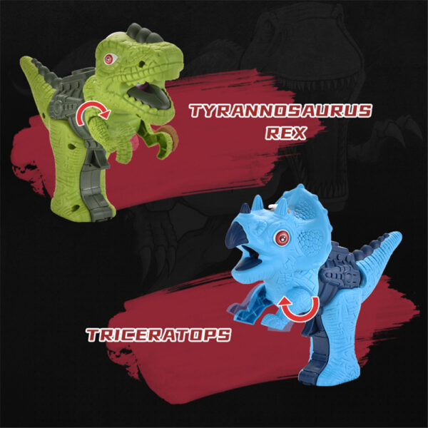 Dinosaur sound fire spray gun Tyrannosaurus Rex Triceratops sound light summer outdoor disinfection safe gun kids 2