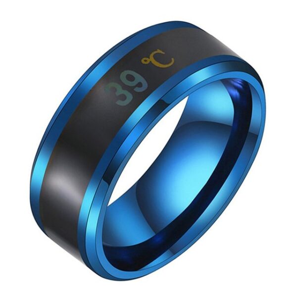 Fashion Smart Ring Multifunctional Temperature Couple Ring Titanium Steel Finger Jewelry Fingertip Temperature Sensor Rings