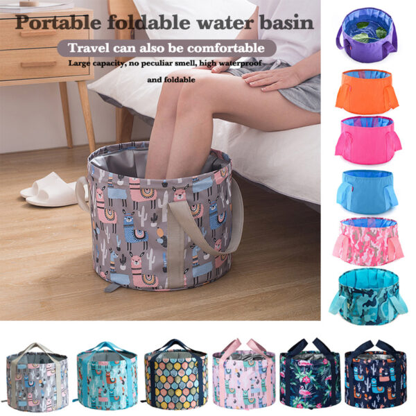 Foldable Foot Tub Portable Bath Bag Wash Basin Water Bucket Loj Muaj Peev Xwm Da Dej Feet Spa Massage
