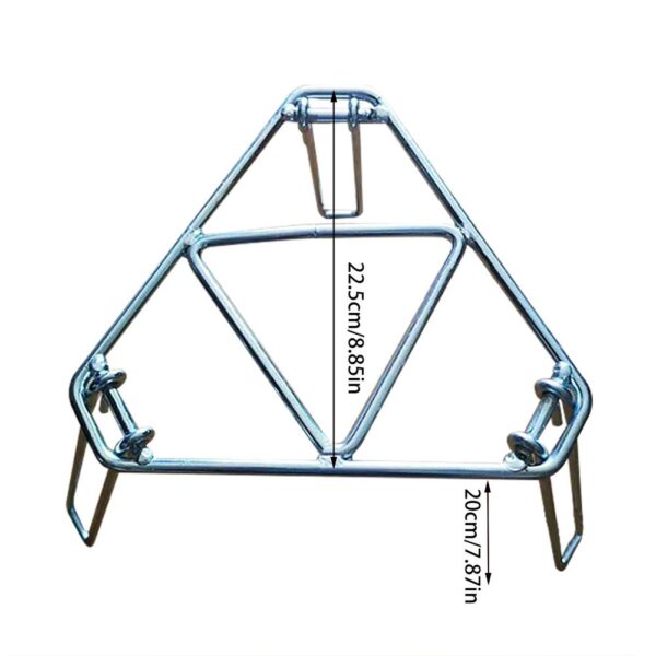 I-Rack Yokupheka Yangaphandle Egoqekayo I-Campfire Cooking Stand Stainless Stee L Izesekeli ze-Open Fire Camping Tripod Grill 5