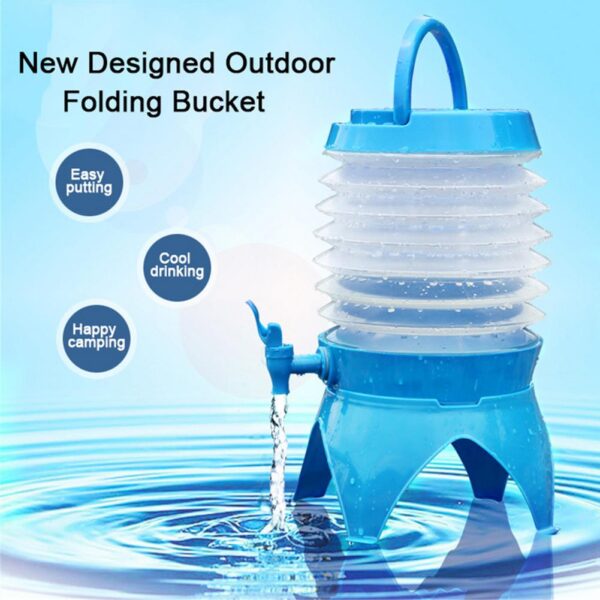 Folding Water Container 3 5 7 5 9 5L Folding Beverage Dispenser With Spigot Travel Beer