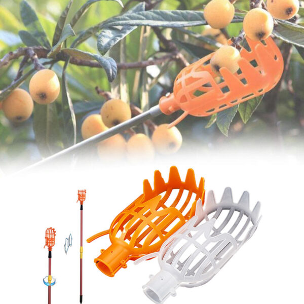Garden Basket Fruit Picker Head Multi Color Plastic Fruit picking Tool Catcher