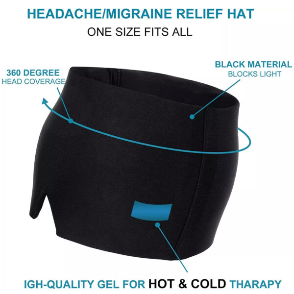 Gel Hot Cold Therapy Headache Migraine Relief Cap For Chemo Sinus Neck Wearable Therapy Wrap Stress 2