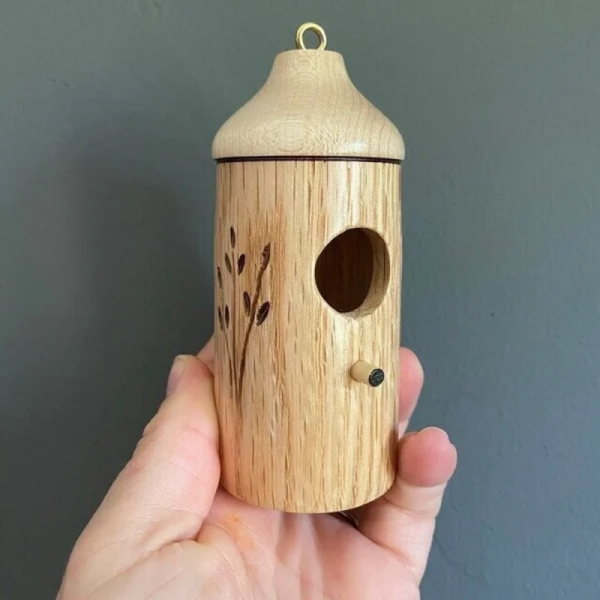 Handmade Outside Wooden Hummingbird House Hanging Swing Hummingbird for Wren Swallow Sparrow Houses Gift for Nature 3