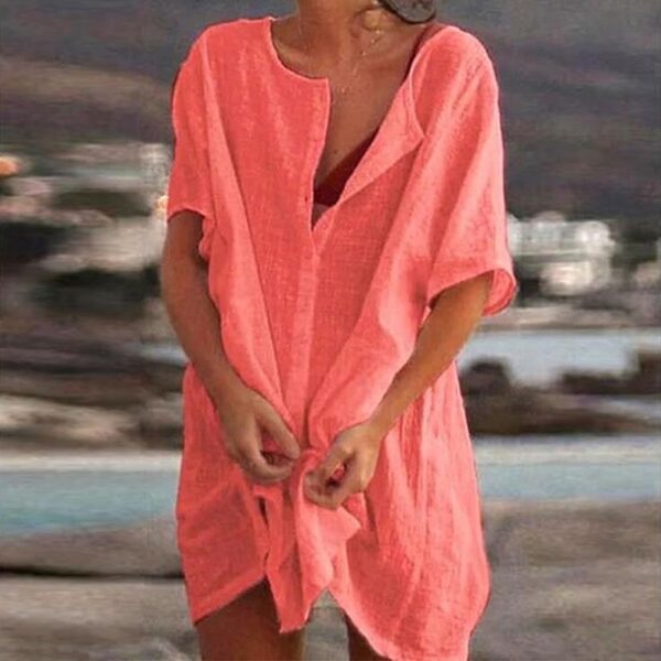 Hot Sexy Swimsuit Cover Up Plus Size for Women 2021 Cotton Beach Outing Woman Swimwear Beach 5