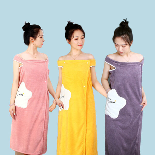 Household Ladies Bath Towels Wearable Soft Absorbent Microfiber Towels Bathroom Supplies Home Textile Wrapped Bathrobes 3
