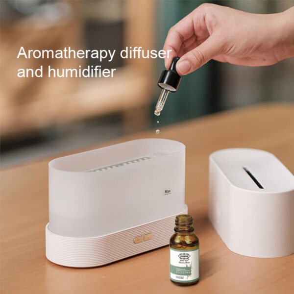 Kinscoter Aroma Diffuser Air Humidifier Ultrasonic Cool Mist Maker Fogger Led Essential Oil Flame Lamp Difusor 2