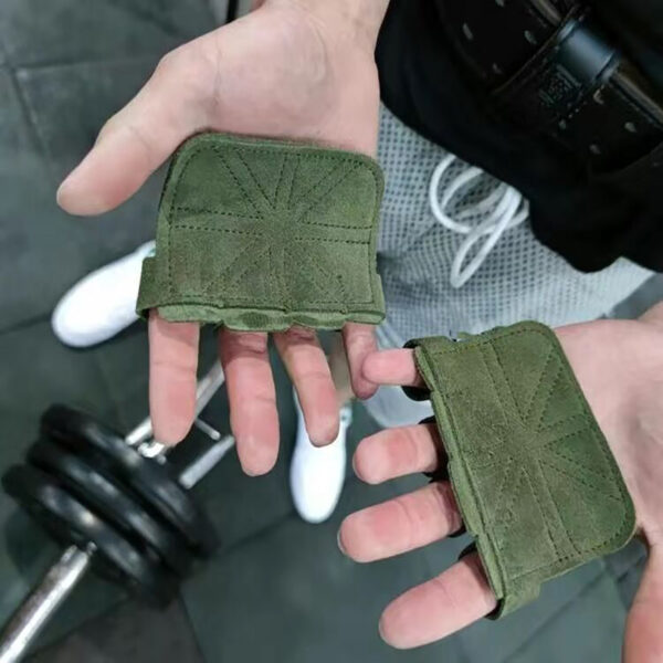 Leather Weight Lifting Training Gloves Palm Protection Women Men Fitness Sports Gymnastics Grips Pull Ups Weightlifting 4