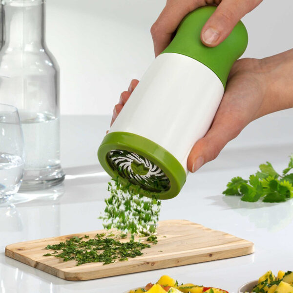 Manual Herb Grinder Detachable Spice Cutter Mill with Stainless Steel Blade Food Parsley Herb Vegetable Grinder