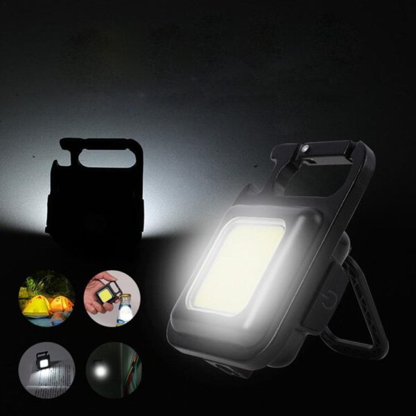 Mini LED Flashlight Work Light Portable Pocket Flashlight Keychains USB Rechargeable For Outdoor Camping Small Light