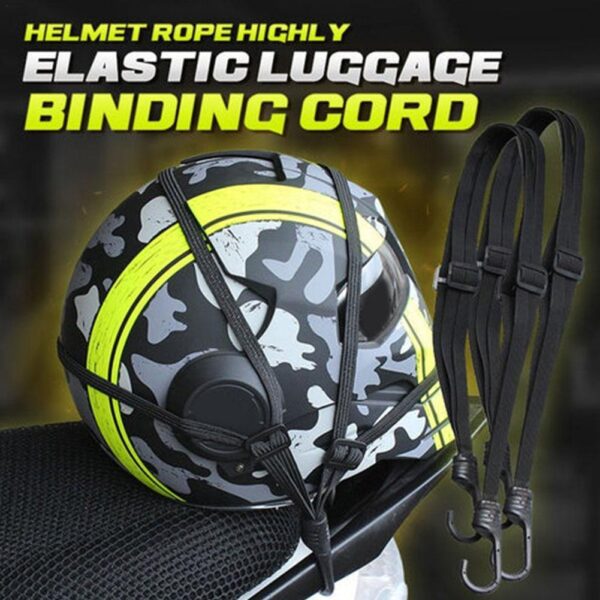Cinturino in corda elastica per casco da moto 2 ganci in gomma retrattile Cinture elastiche di tensione ad alta resistenza Bagagli
