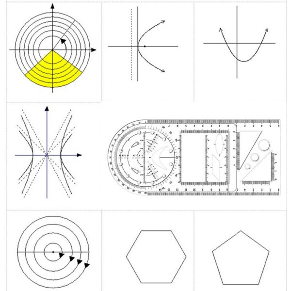 Multifunctional Drawing Template Art Design Construction Architect Stereo Geometry Ellipse Drafting Scale Ruler Measuring Tool 11