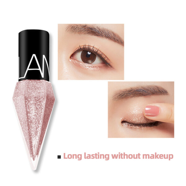 Bagong Propesyonal na Makintab na Eye Liner Cosmetics para sa Babae Pigment Silver Rose Gold Color Liquid Glitter Eyeliner 3