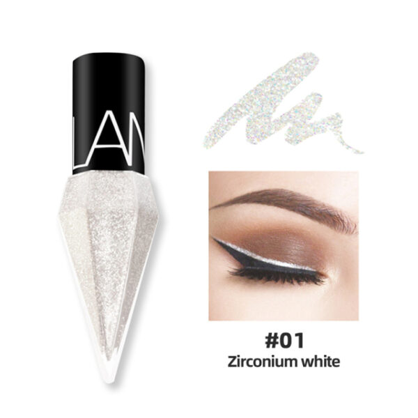 New Professional Shiny Eye Liners Cosmetics for Women Pigment Silver Rose Gold Color Liquid Glitter