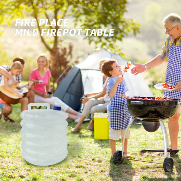 Outdoor 5L truck bucket plastic telescopic storage folding water bag faucet PE drinking camping utensils bladder 1