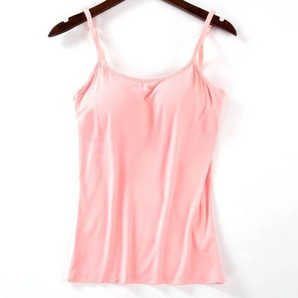 Padded Bra Tank Top Women Modal Spaghetti Solid Cami Top Vest Female Camisole With Built 3.jpg 640x640 3
