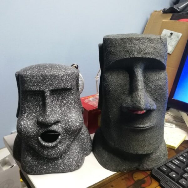 Paper Tissue Box Container Resin Eco Friendly Moai Easter Island Stone Car Tissue Holder Figure Wipes 3