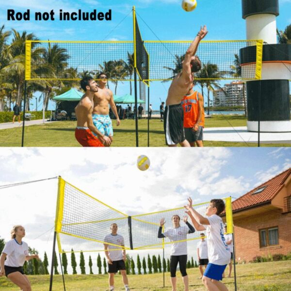 Portable Training Beach Volleyball Net Cross Shaped Sports Equipment Durable Folding Indoor Outdoor Team Game Adjustable 3