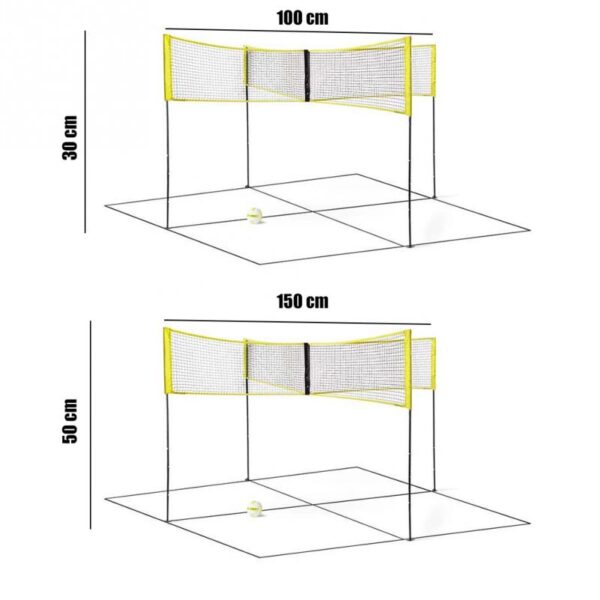 Portable Training Beach Volleyball Net Cross Shaped Sports Equipment Durable Folding Indoor Outdoor Team Game Adjustable 5