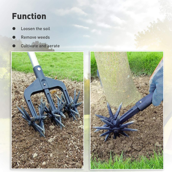 Rotacijski alat za kultivaciju vrtni alat za obrađivanje tla Alat za obrađivanje travnjaka Skarifikator za vrt vrtni glodalac za glodanje artefakt 3