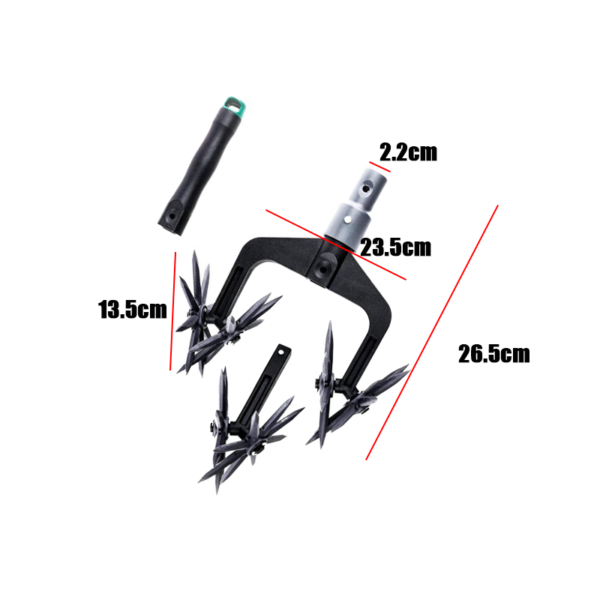 Rotary Cultivator Tool Garden Soil Scarifier Turfing Tool Lawn Scarifier Garden Scarifier Rotary Tiller Scarifier Artifact 4