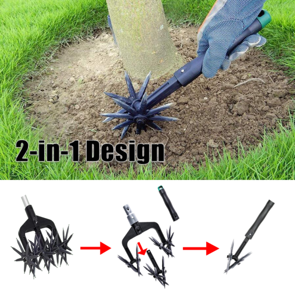 Rotary Cultivator Tool Garden Soil Scarifier Turfing Tool Lawn Scarifier Garden Scarifier Rotary Tiller Scarifier Artifact