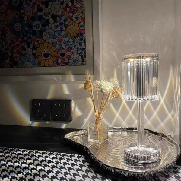 Pametne kristalne stolne lampe Punjiva noćna lampa Diamond LED noćna svjetla Touch Remote Lamp Home Decor 4