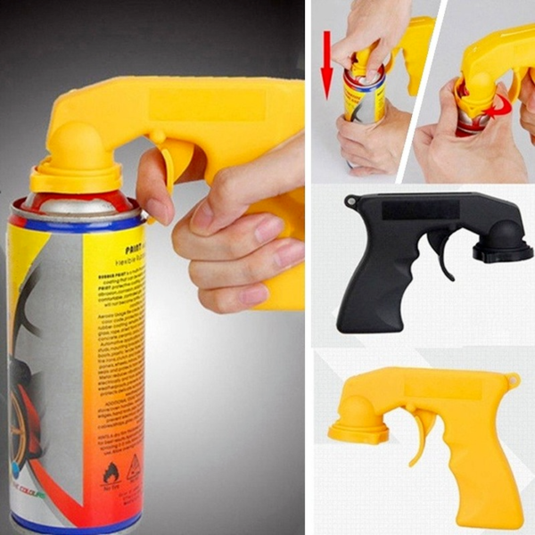 Spray Adaptor Paint Care Aerosol Spray Gun Handle with Full Grip Trigger Locking Collar Maintenance Repair 4
