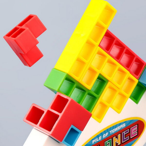 Tetra Tower Game Stacking Blocks Stack Building Blocks Balance Puzzle Board Assembly Bricks Educational Toys for 4