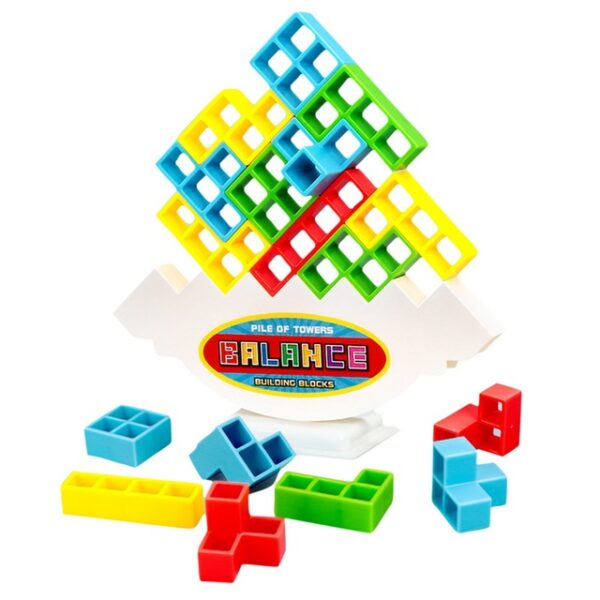 Tetra Tower Game Stacking Blocks Stack Building Blocks Balance Puzzle Board Assembly Bricks Educational Toys