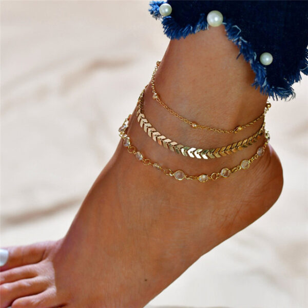 VAGZEB Bohemian Snake Summer Anklets For Women Ankle Bracelet Set On Leg Chain Femme Barefoot Perhiasan 16.jpg 640x640 16