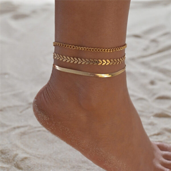 VAGZEB Bohemian Snake Summer Anklets For Women Ankle Bracelet Set On Leg Chain Femme Barefoot Jewelry 18.jpg 640x640 18