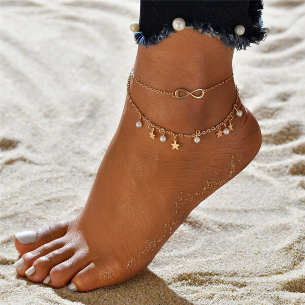 VAGZEB Bohemian Snake Summer Anklets For Women Ankle Bracelet Set On Leg Chain Femme Barefoot Jewelry 2