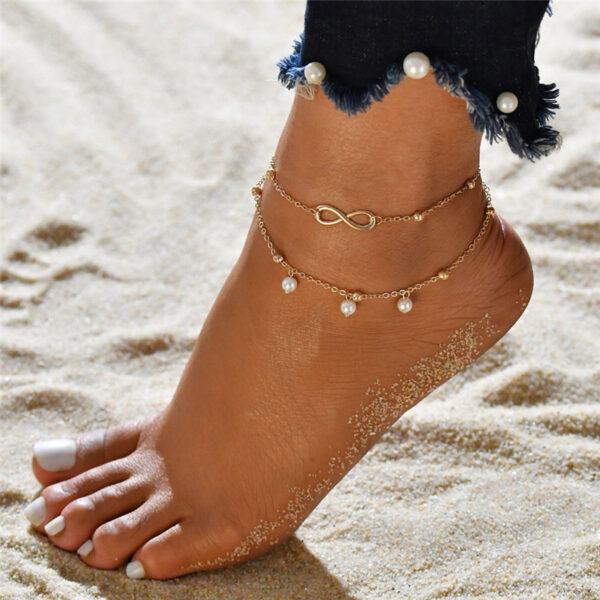 VAGZEB Bohemian Snake Summer Anklets Fun Awọn Obirin Ṣeto Ẹgba Ẹgba Ẹsẹ Lori Ẹwọn Ẹsẹ Femme Alaifo Ọṣọ 3