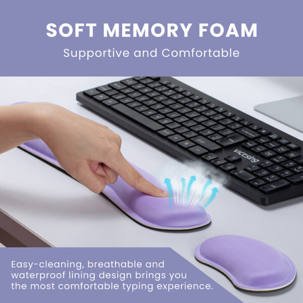 VicTsing PC148 Mechanical Keyboard Wrist Hand Rest Pad Wrist Rest Mouse Pad Durable Comfortable Mousepad for 3