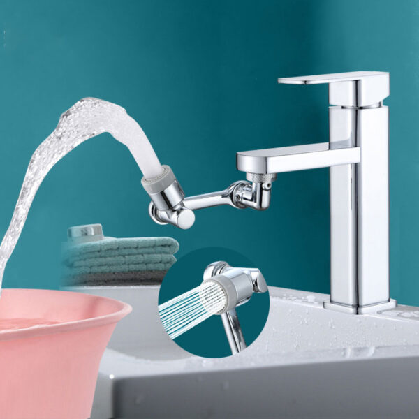 1080 Rotatable Keran Semprot Kepala Wastafel Dapur Keran Extender Adaptor Universal Splash Filter Nozzle Fleksibel 3