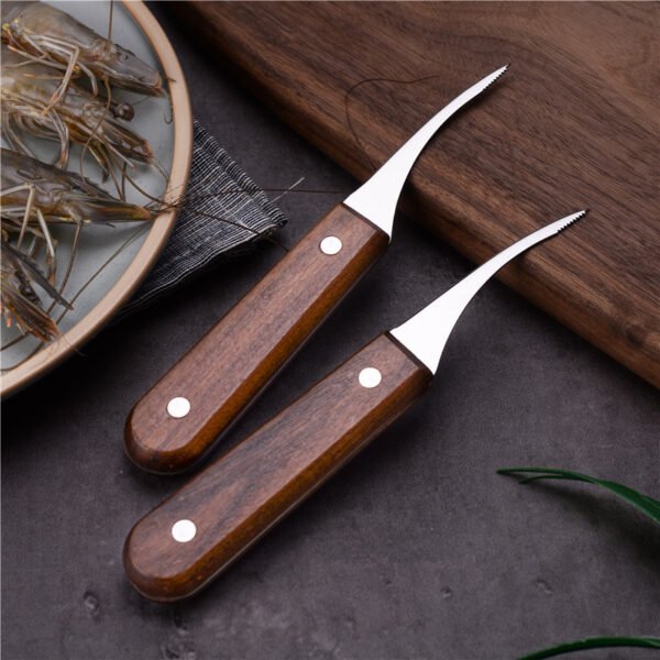 1pcs RVS Peeling Shrimp Lobster Messen Shrimp Line Knife Praktyske Seafood Tools Draagbare Keuken Supplies