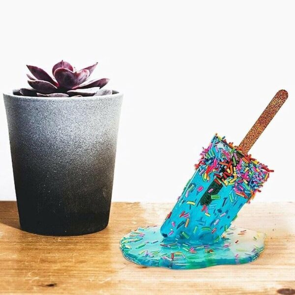 2021 Creative Ice Melting icicle Sculpture Decoration Miniature Resin Craft Popsicles Ice Cream Accessories Home Decor 2